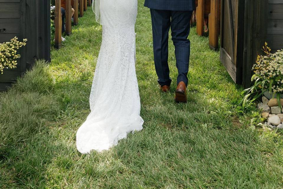 Farm wedding wall