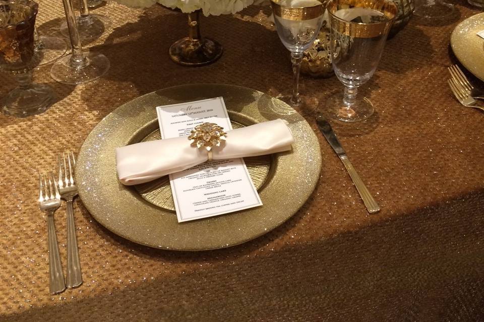 Golden Place Setting