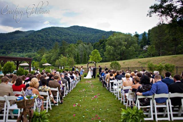 Outdoor wedding ceremony