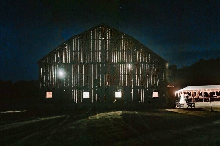 Reception Barn at Night