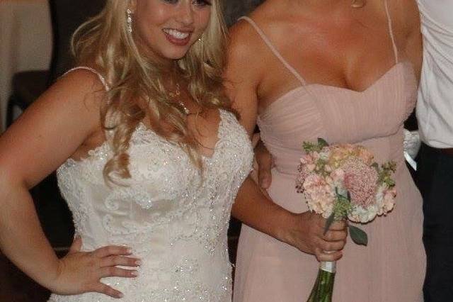 Bride and Bridesmaid I spray tanned