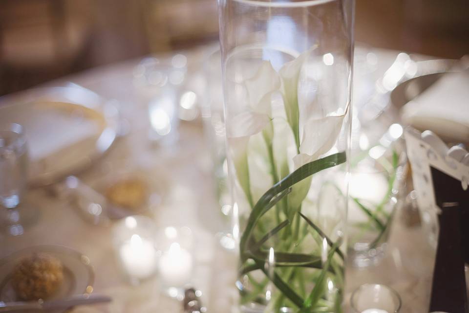 Glass centerpiece