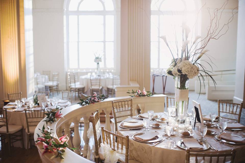 Reception hall decor