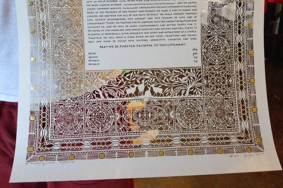 Ketubah of gold