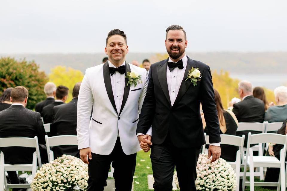 Grassy Patio Ceremony