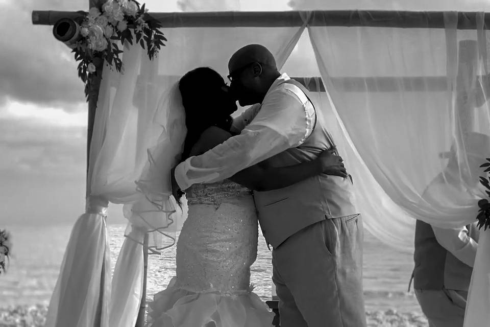 Couple special moment as one