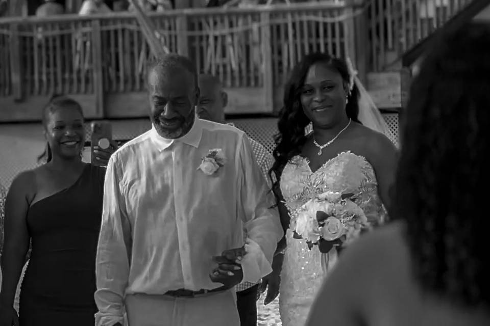 Bride and father