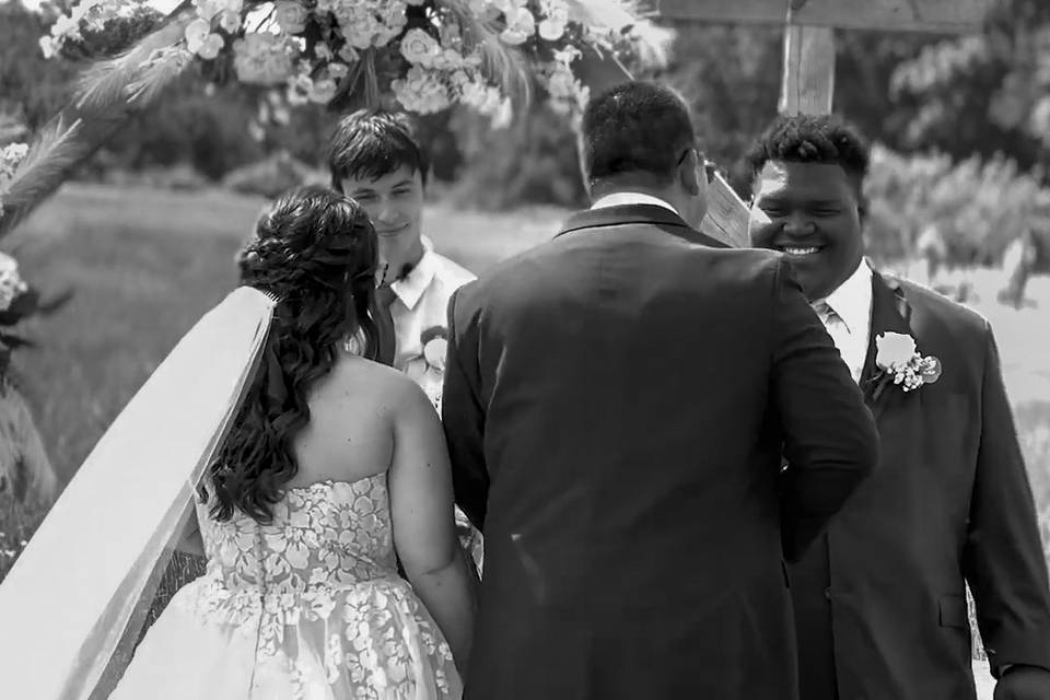 Bride is given to the groom