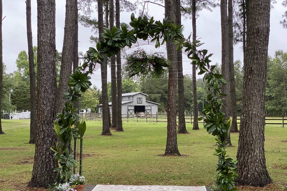 Pondside Wedding Arbor