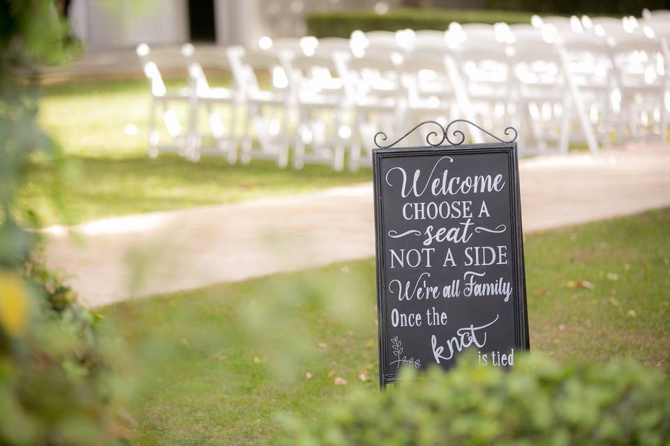 Wedding sign