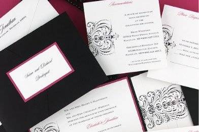 New layered pocket invitations from Carlson Craft