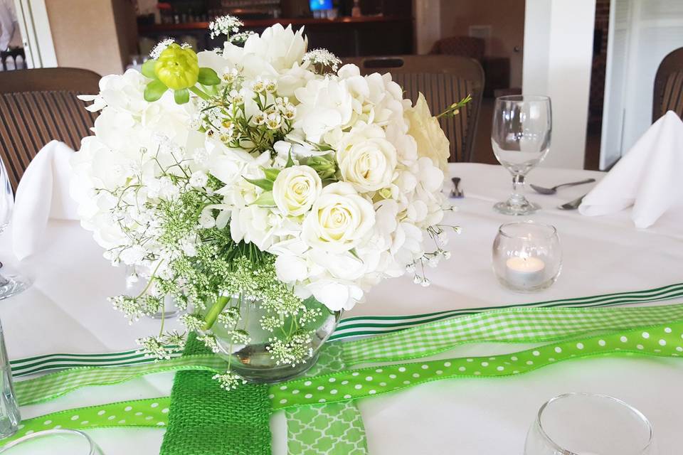 White flowers centerpiece