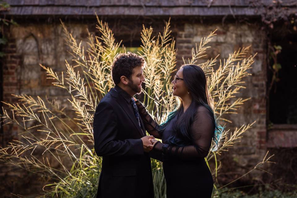 Black dress elopement