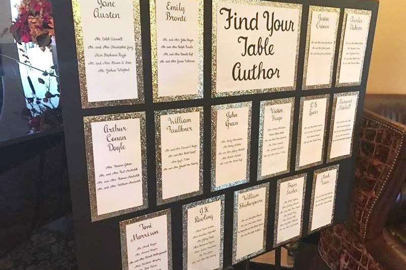 Place cards, modern script