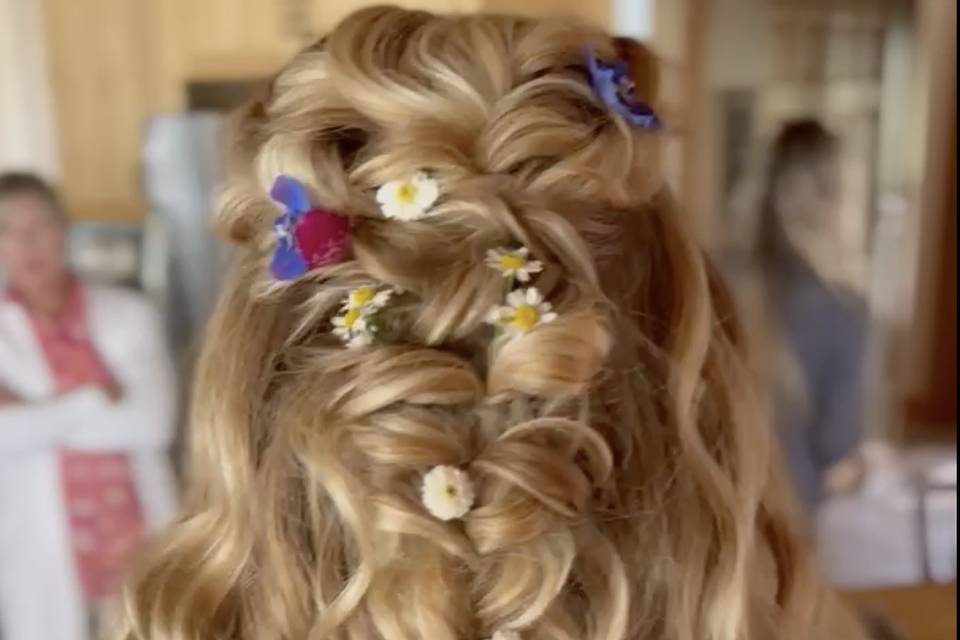 Half up braid