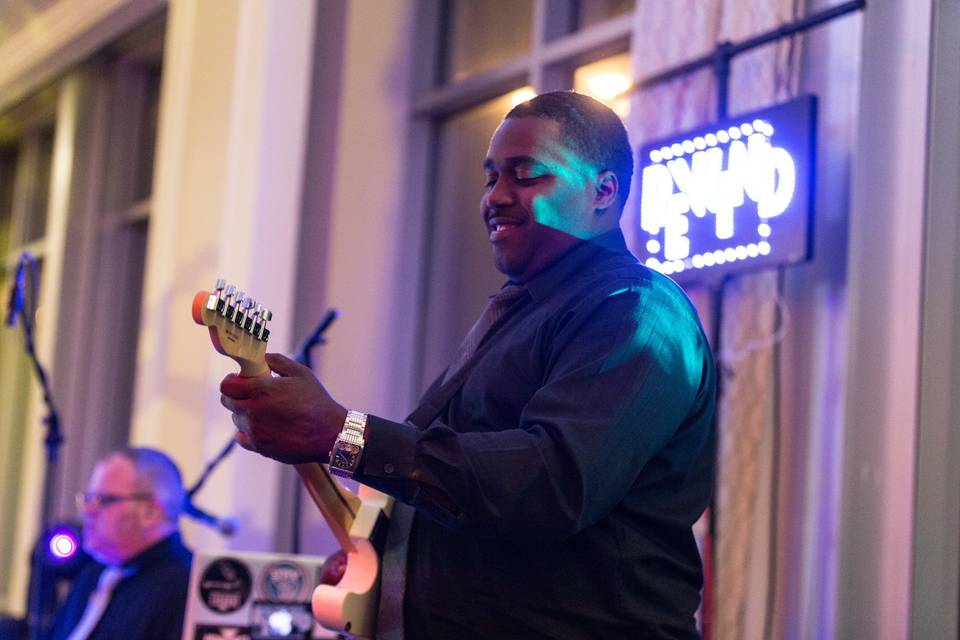 Guitarist in action