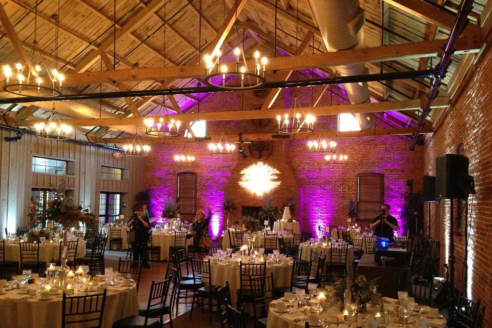 Wedding reception setup