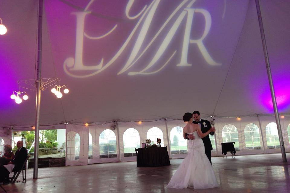 Multiple layered wedding cake