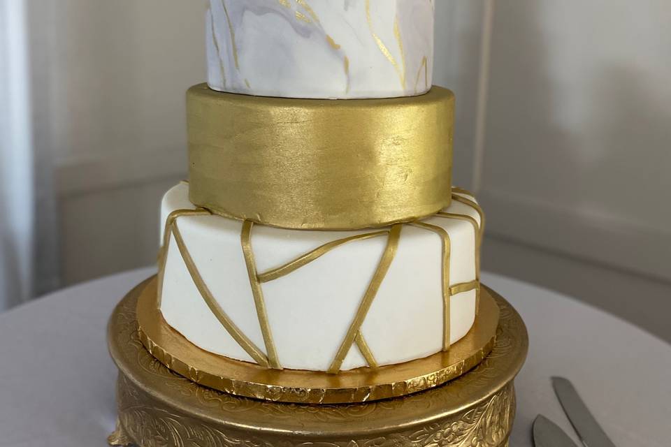 Modern Geometric Wedding Cake