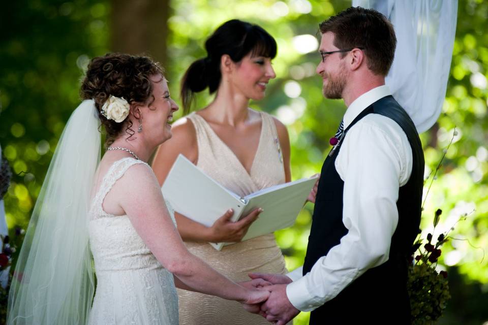 Outdoor wedding ceremony