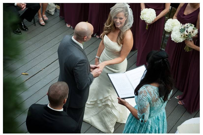 Outdoor wedding ceremony