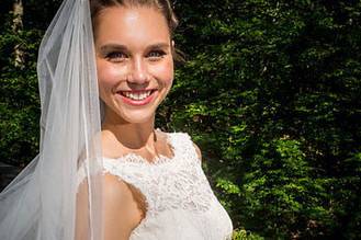 Bride with bouquet