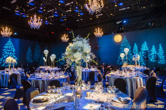 Table setup with centerpiece