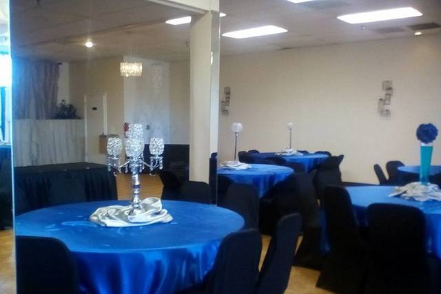 Table setup with centerpiece