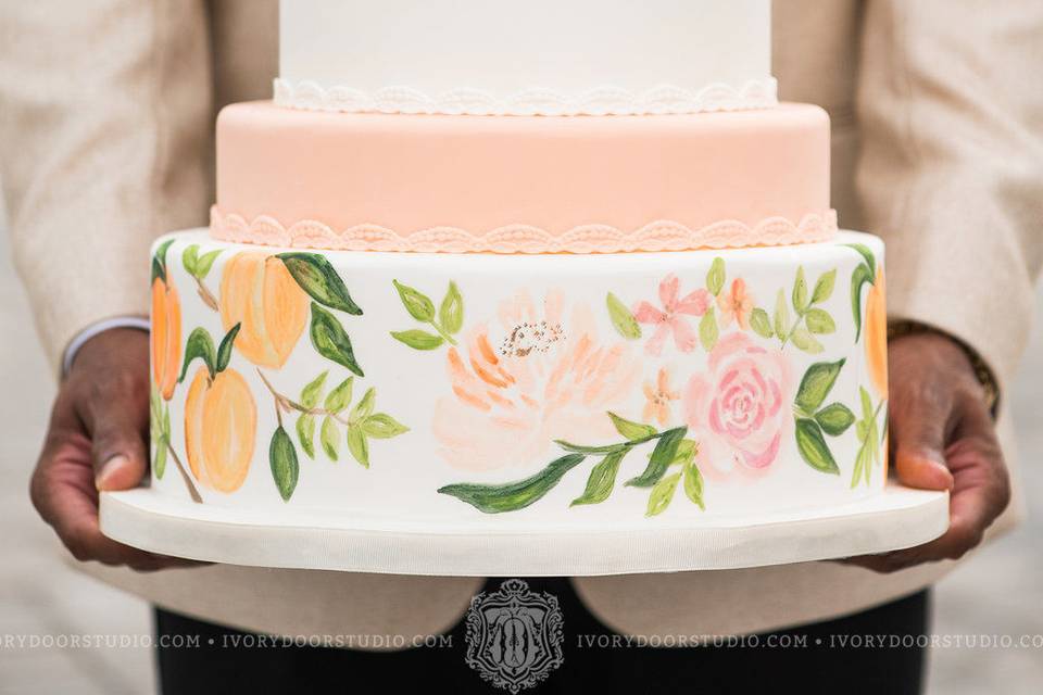 Hand Painted Lace Cake