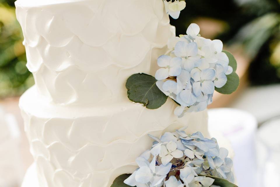 Textured buttercream cake