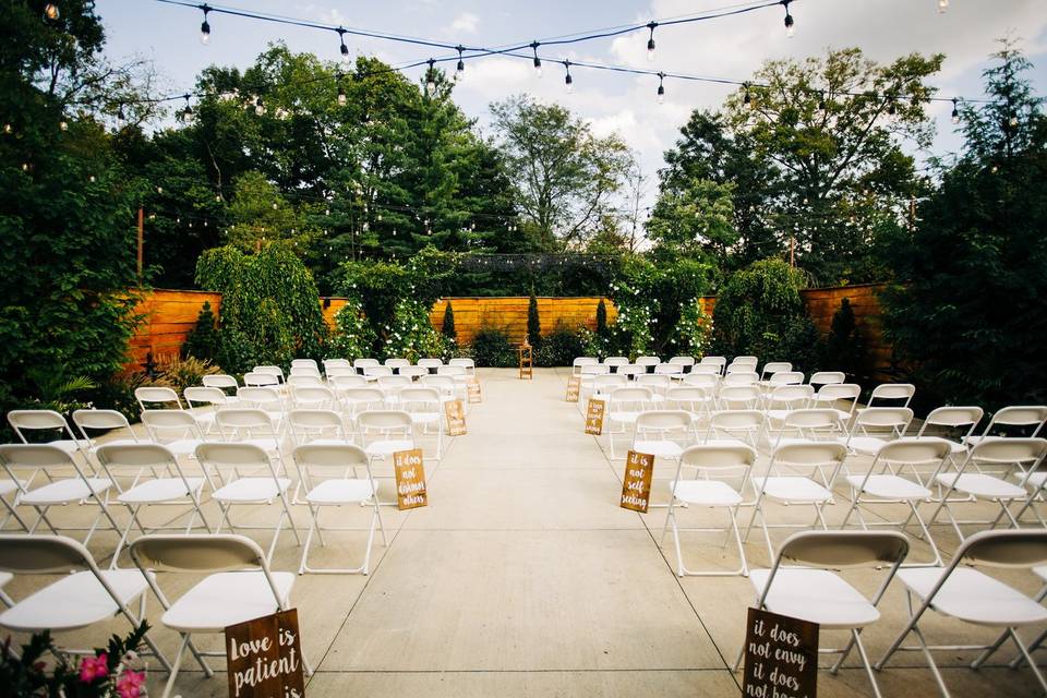 Outside ceremony space