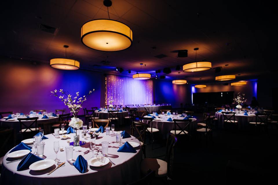 Ballroom with lighting