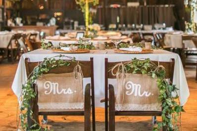 Rustic head table