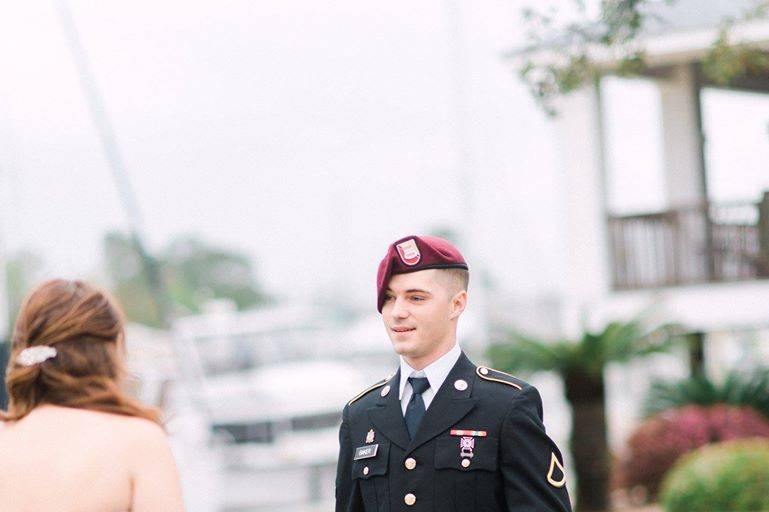 Groom's first look at his bride