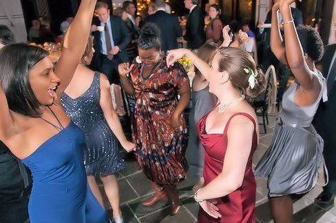 Ladies on the dance floor