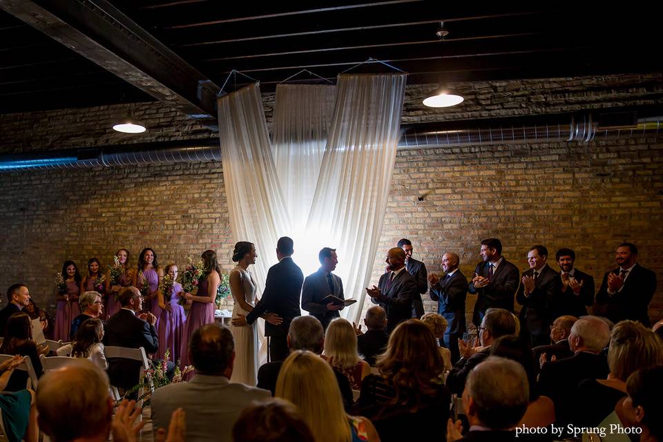 Indoor wedding ceremony