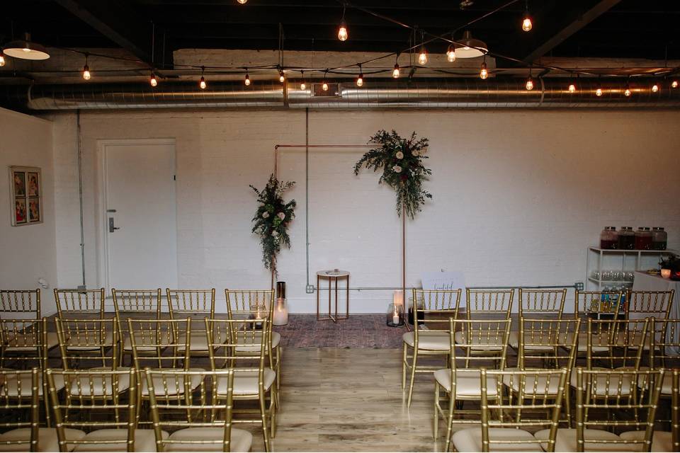 Indoor wedding setup