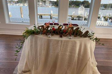 Sweetheart table in style