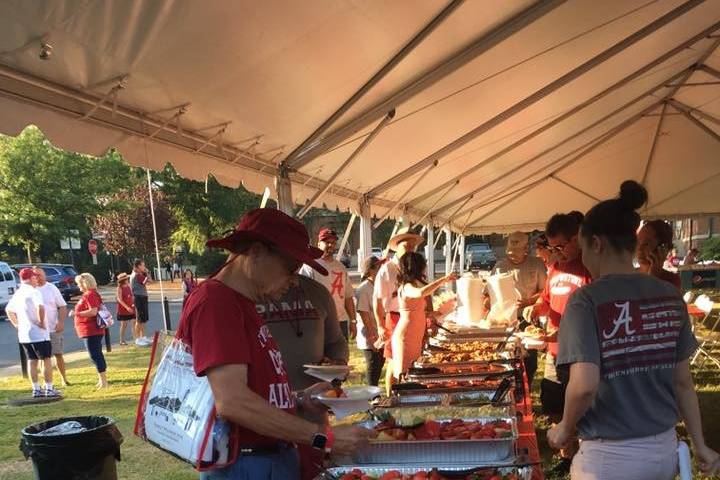 Buffet table