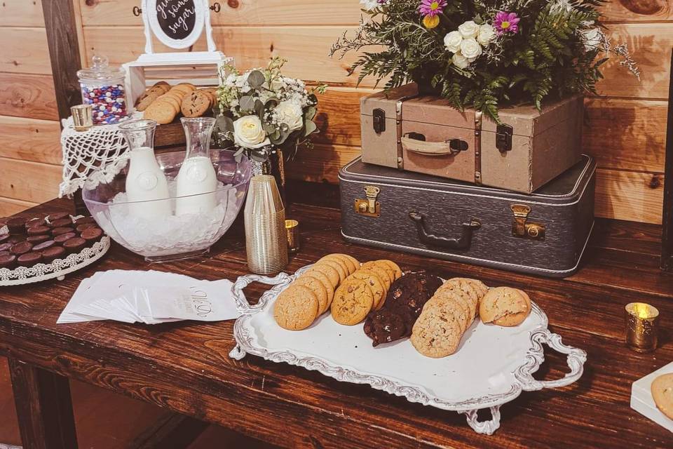 Our cookies & milk setup