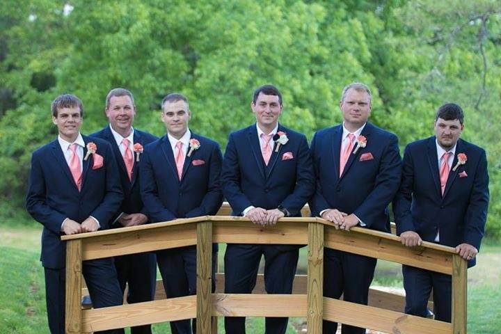 The groom with his groomsmen