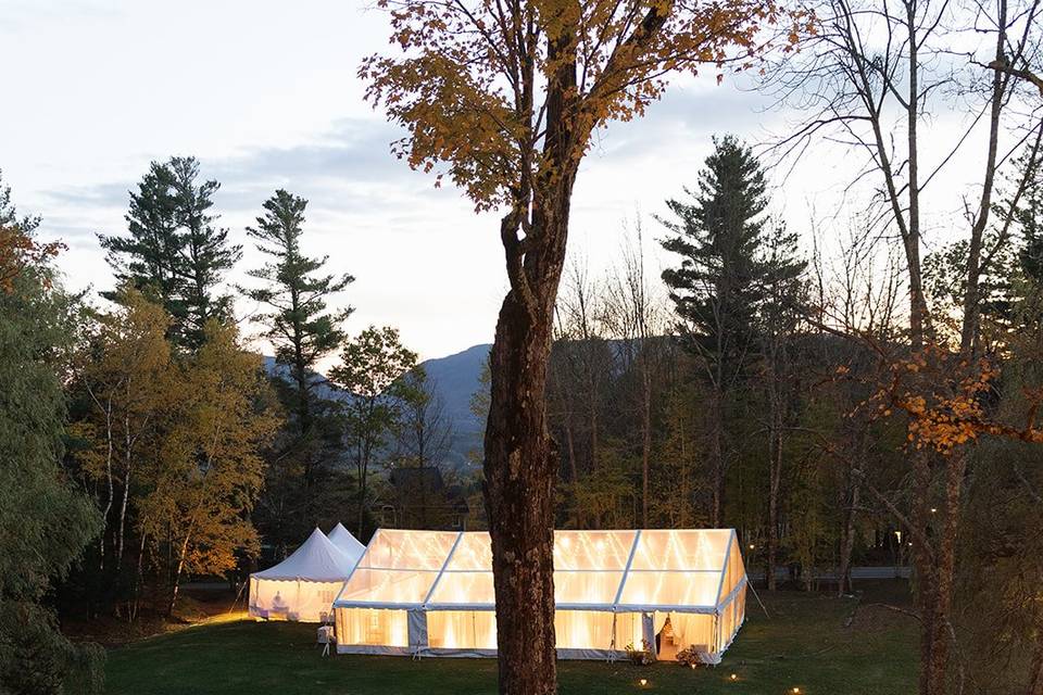 Evening Tent in Fall