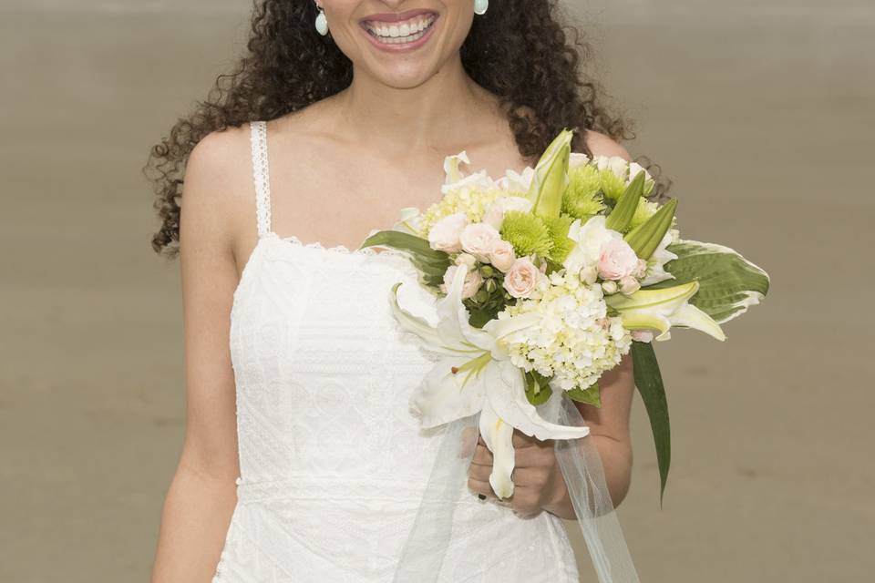Beautiful beach bride.