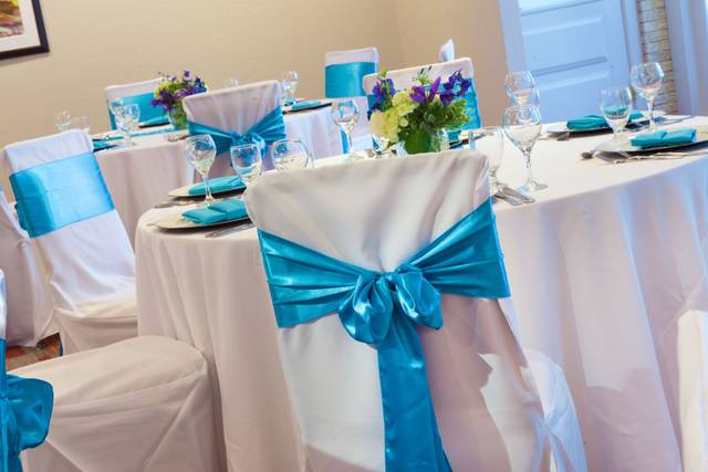 Table setup with centerpiece