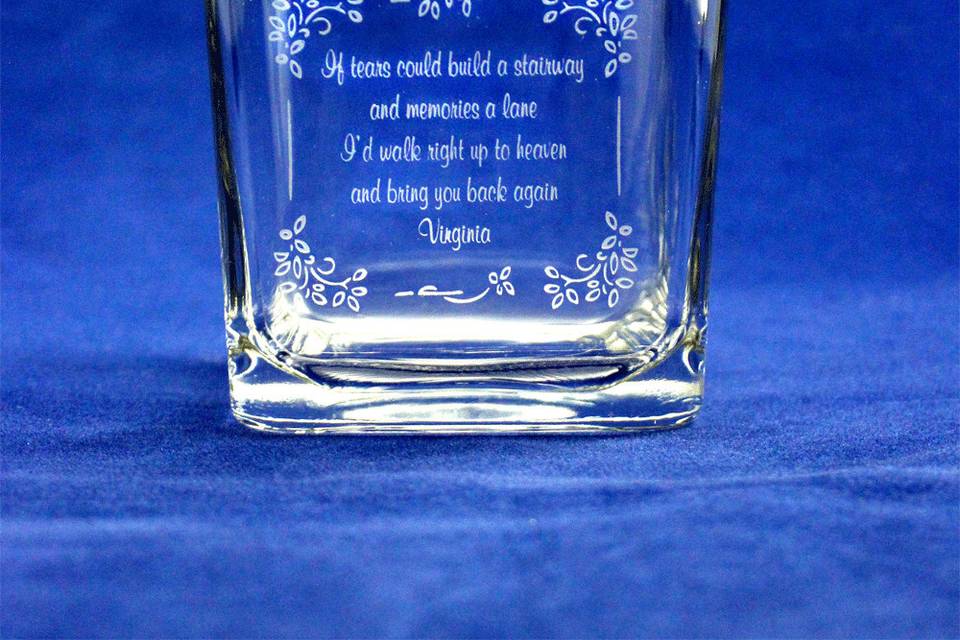 This is a beautiful Memorial Candle Keepsake to honor loved ones that are 