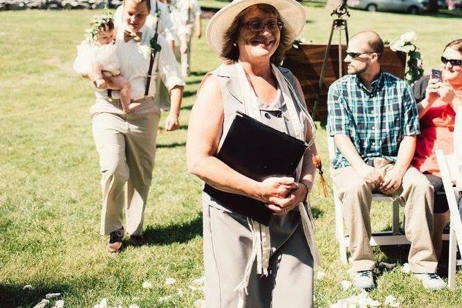 Leading the processional at jordon springs