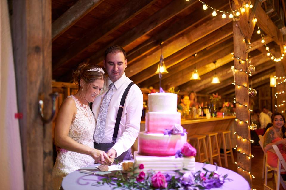 Cutting the cake