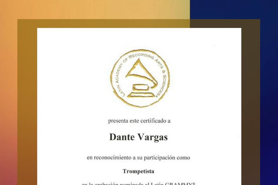 Dante Vargas Grammy