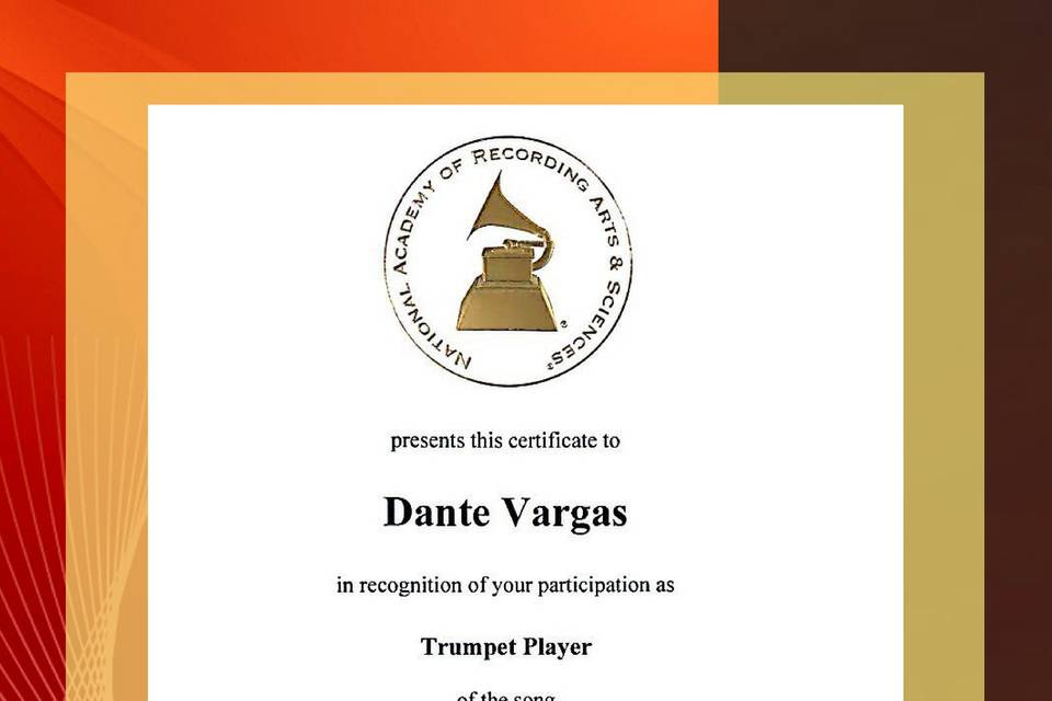 Dante Vargas Grammy
