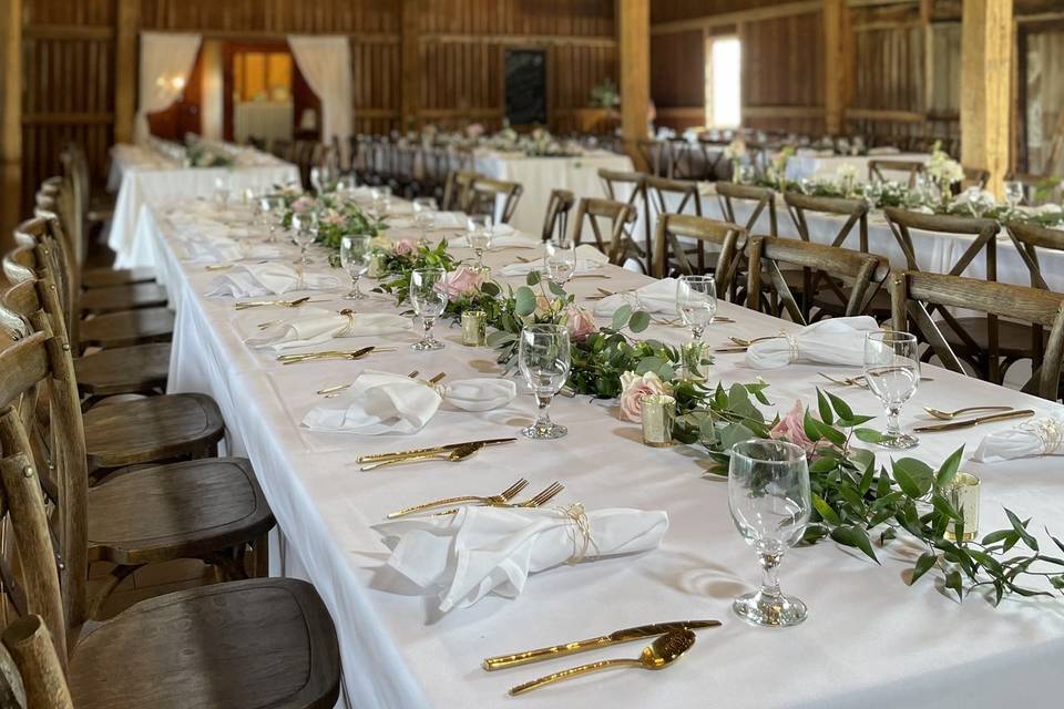 Barn Wedding Setup